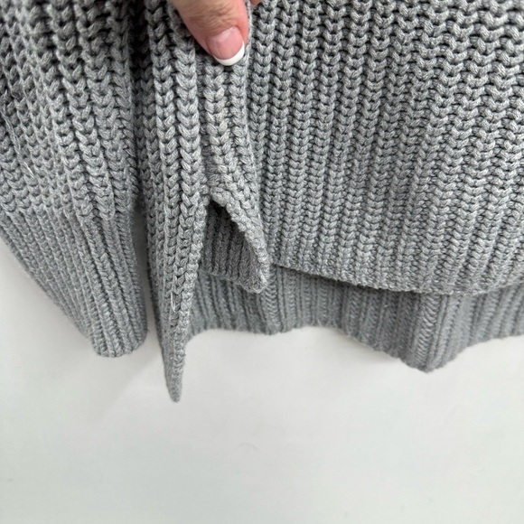 REVOLVE S 525 AMERICA chunky Gray oversized woman cowl fisherman core Sweater - Picture 3 of 13